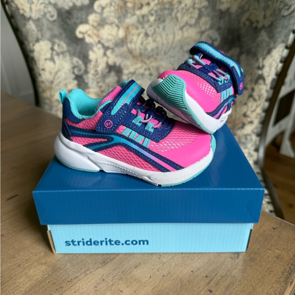 Stride Rite Vibrant Pink and Teal Sneakers
